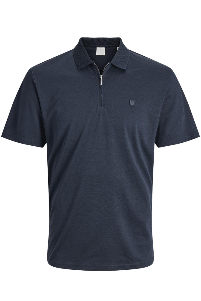 JPRRODNEY SS ZIP POLO STYD SS25 12286330 Night Sky